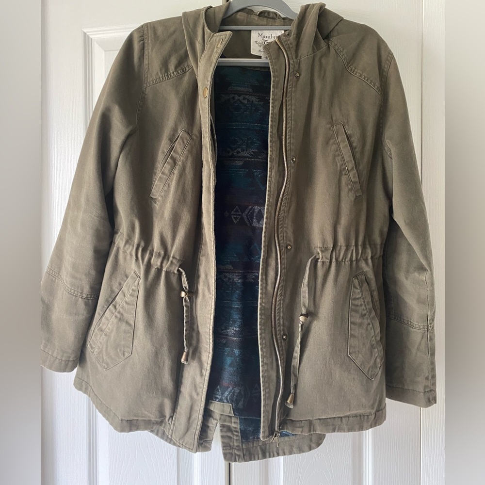 Green utility coat